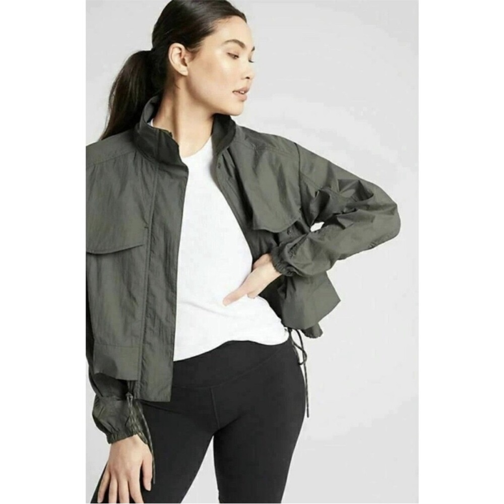 Athleta Dark Green parachute Utility Jacket